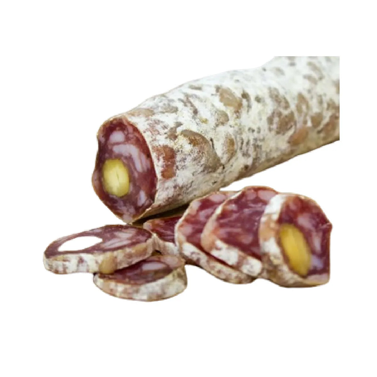 Nut sausage, offering a tender texture and crunchy walnut pieces, perfect for gourmet charcuterie boards.