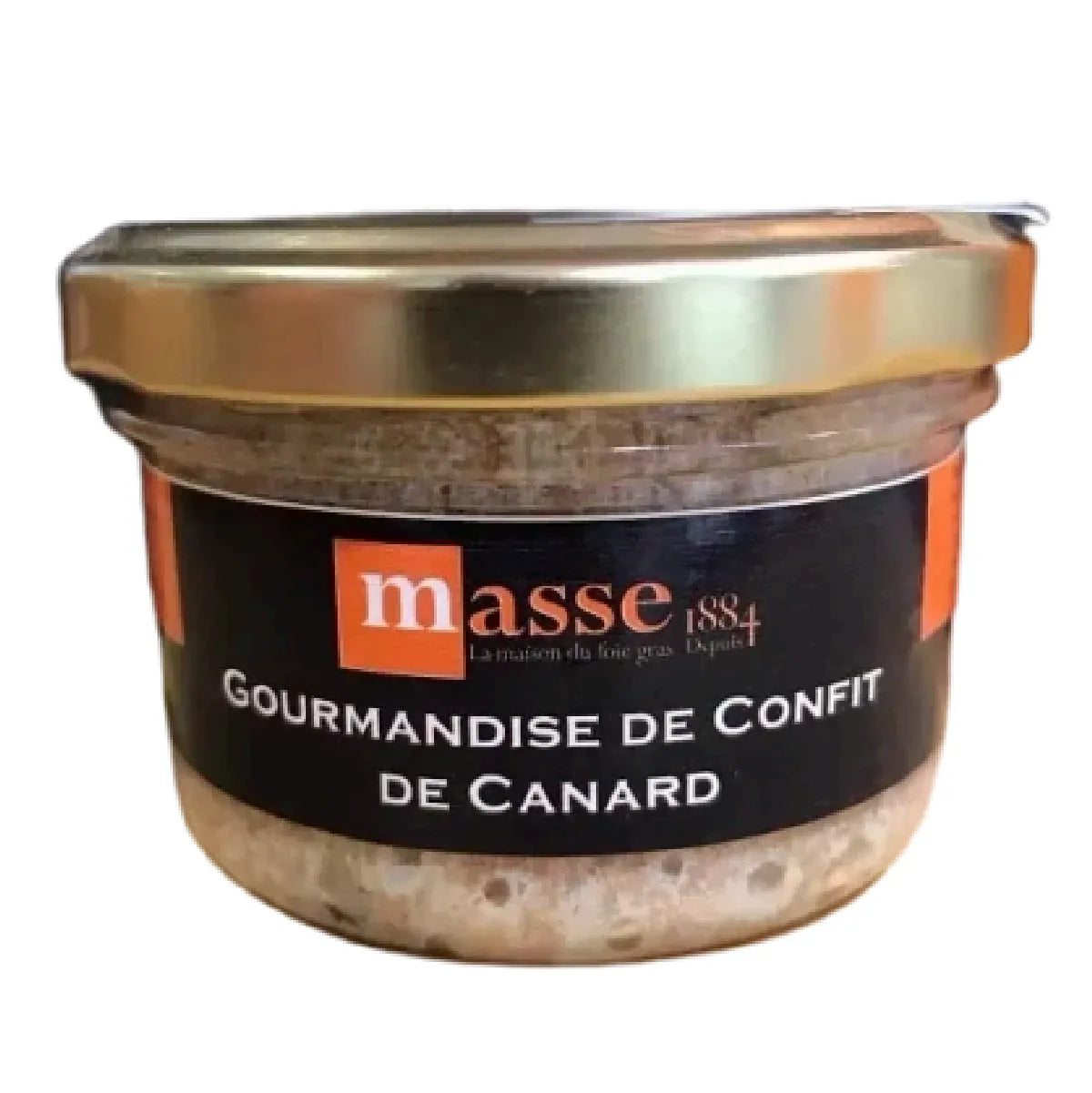 90 g jar of duck confit, with a melting texture and rich flavors, ideal on country bread.