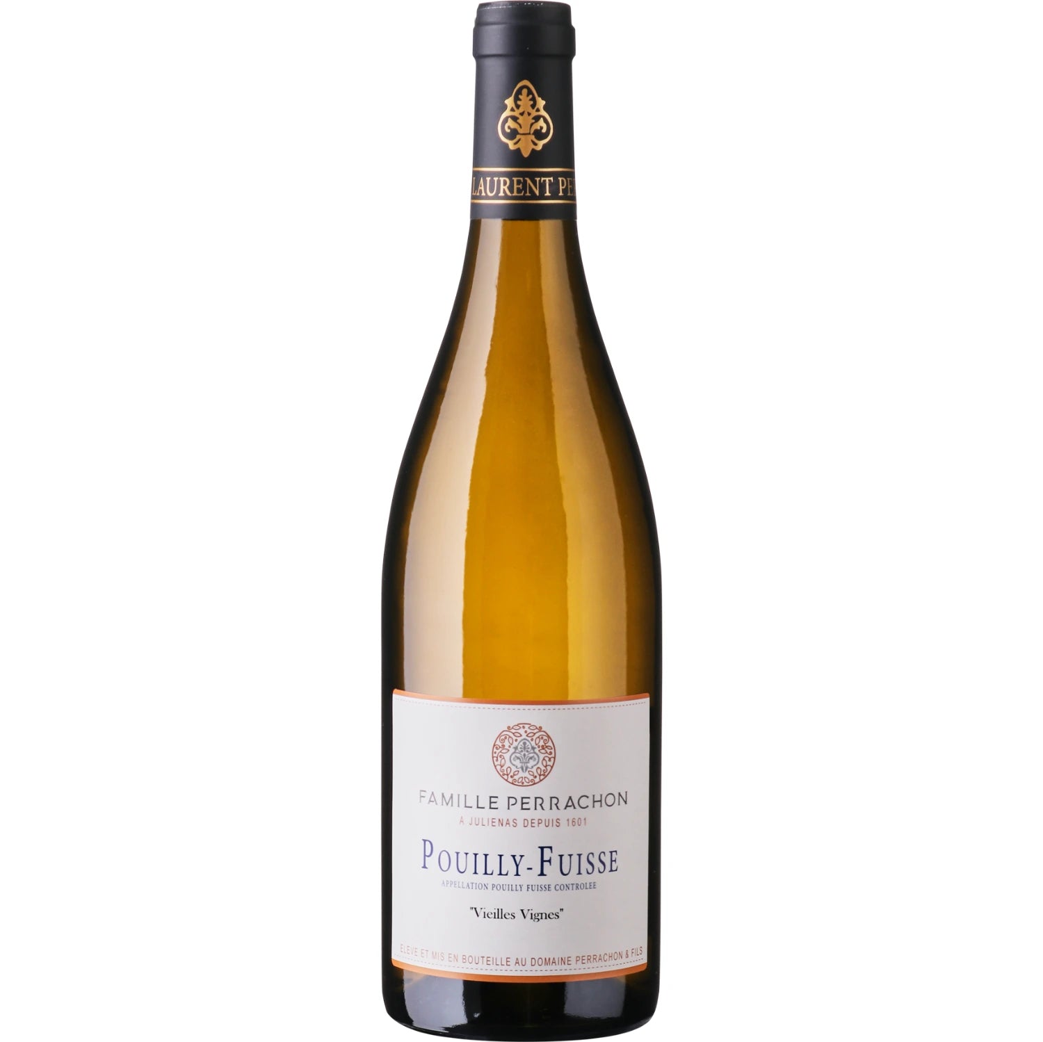 The Pouilly-Fuissé from the Perrachon estate is a captivating white wine that showcases the best of what this renowned appellation has to offer. Its striking golden yellow color with delicate green tints immediately catches the eye, promising an intriguing sensory experience. As you bring the glass to your nose, you're greeted by an alluring bouquet of white fruits and fragrant flowers, underpinned by subtle mineral nuances that add depth and complexity.