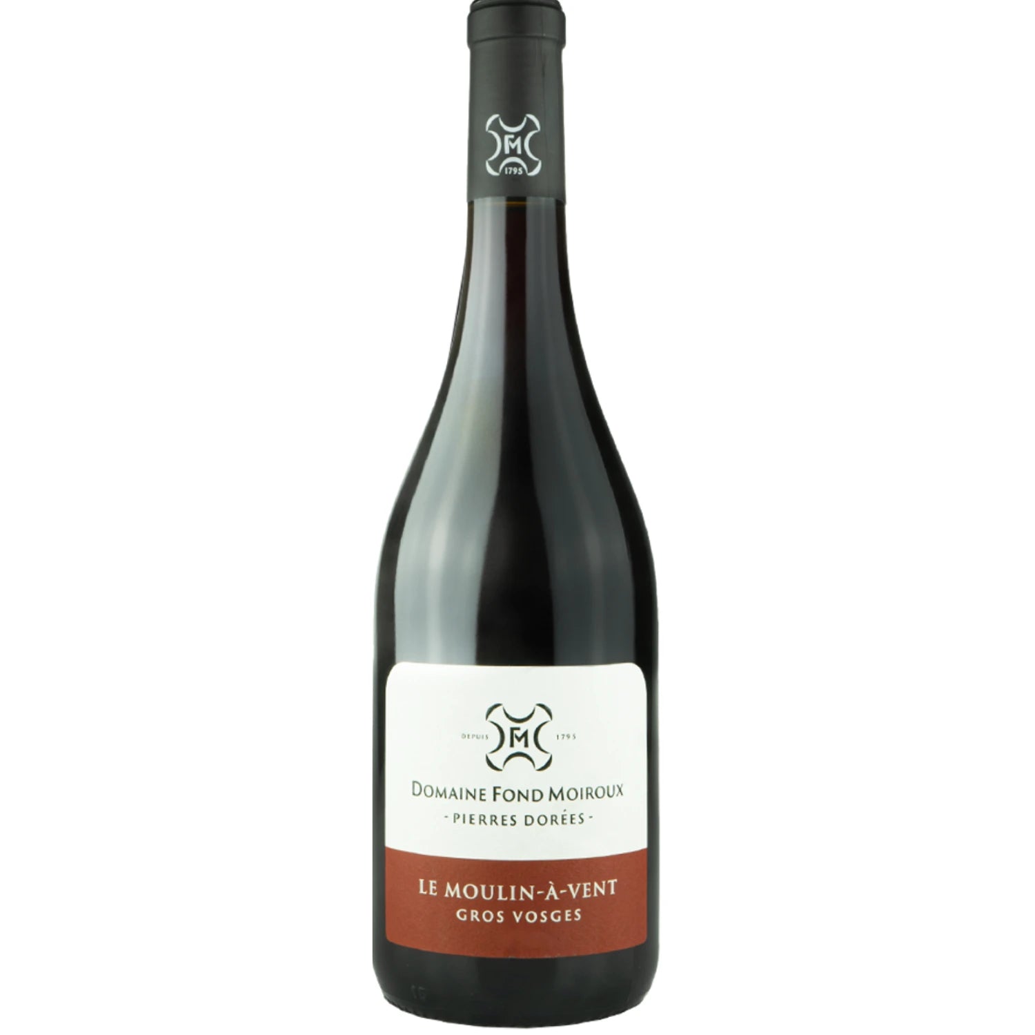 The wine is made from Gamay grapes grown in the Moulin à Vent appellation, known for its unique terroir and microclimate. The Domaine Fond Moiroux is a family-run estate that cultivates its vineyards using traditional methods, ensuring the highest quality grapes for its wine.