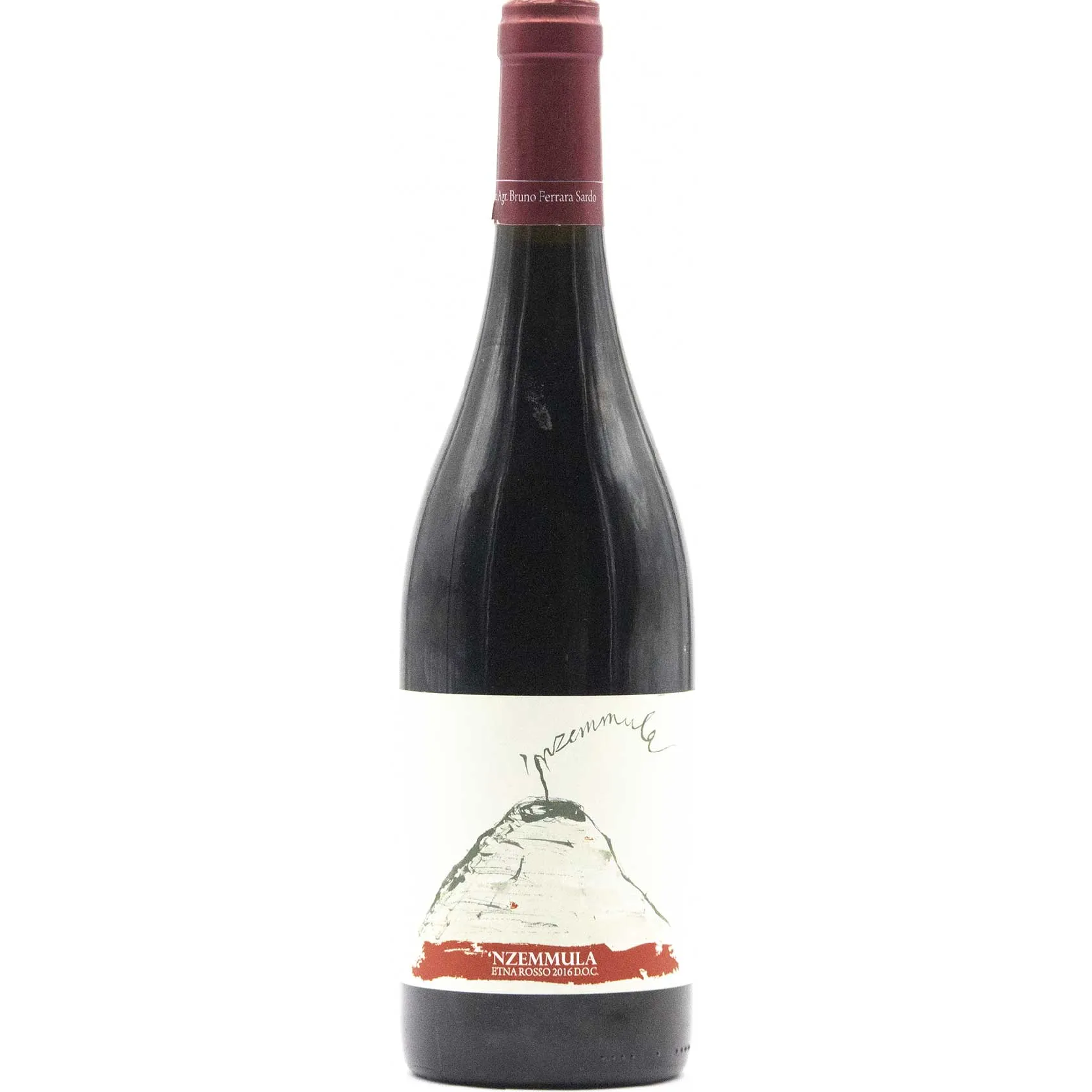 Bottle of Nzemmula DOC Terre Siciliane 2022 by Azienda Agricola, full-bodied Sicilian red wine with rich ruby color and complex fruit and spice aromas.