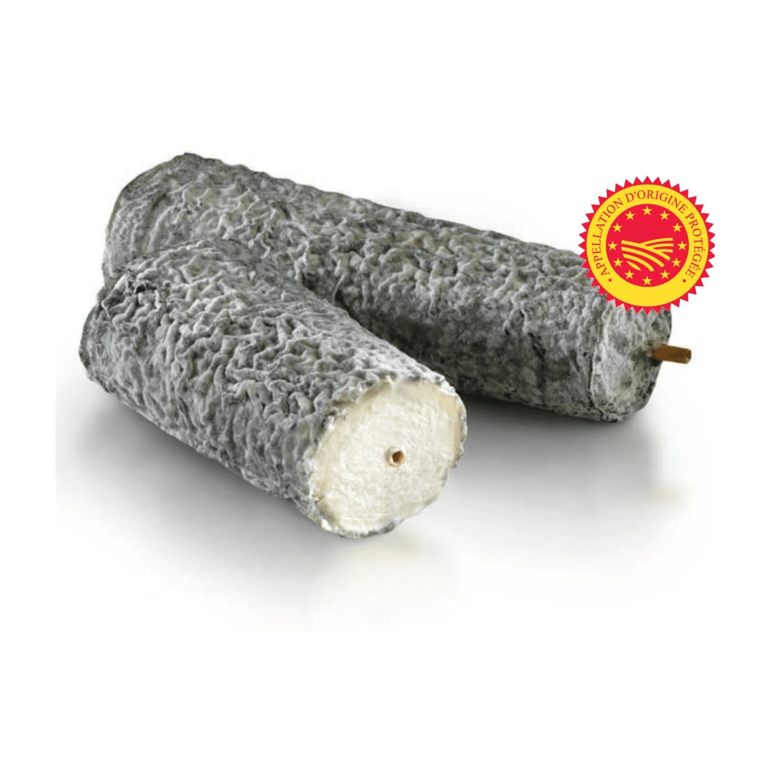 The Sainte-Maure de Touraine has the particularity of being pierced by a rye straw to attest to its origin. It is engraved with the name of the appellation and certifies the origin of the manufacture.