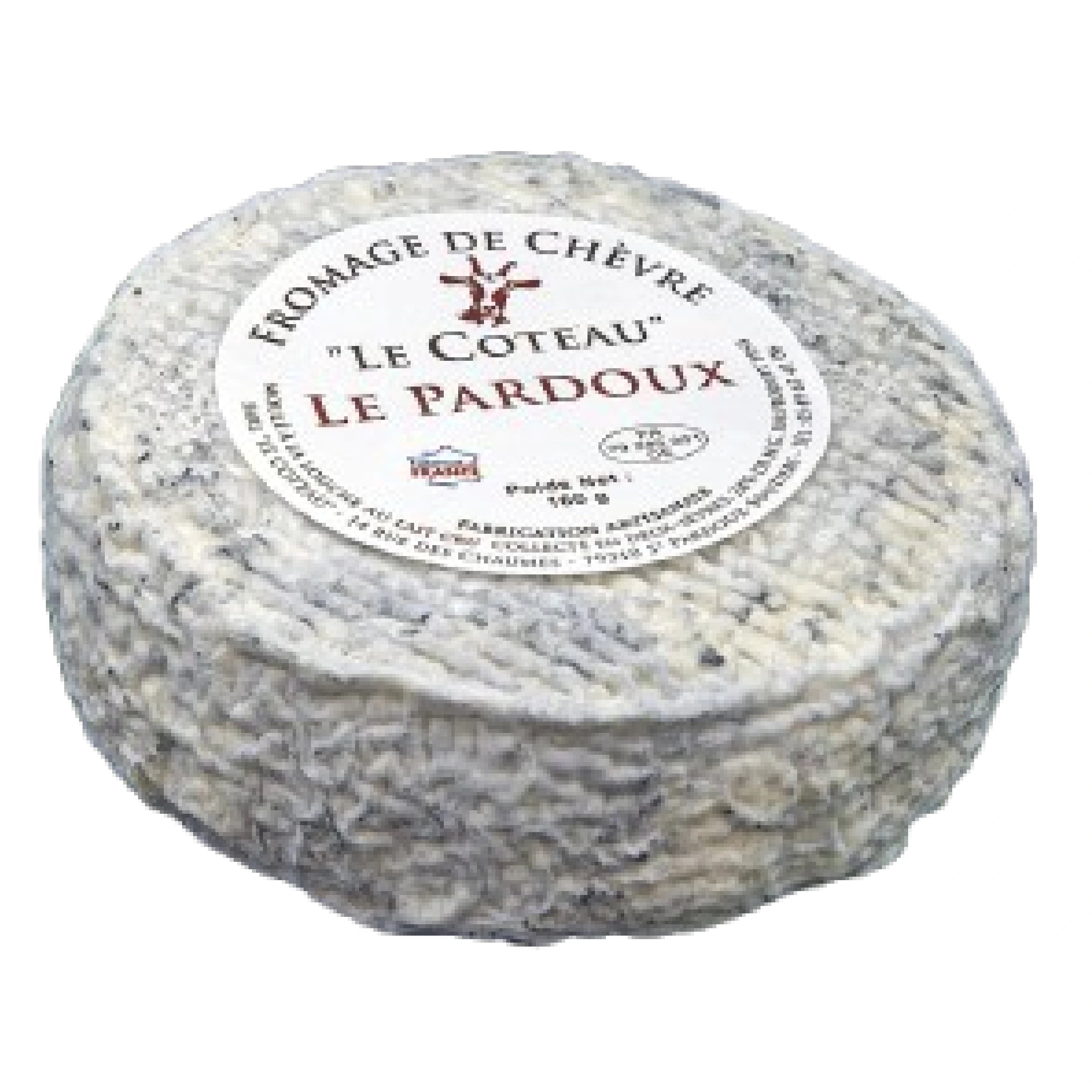 The Chèvrefeuille cheese is presented on a leaf, discover the delicious Pardoux from le Coteau.