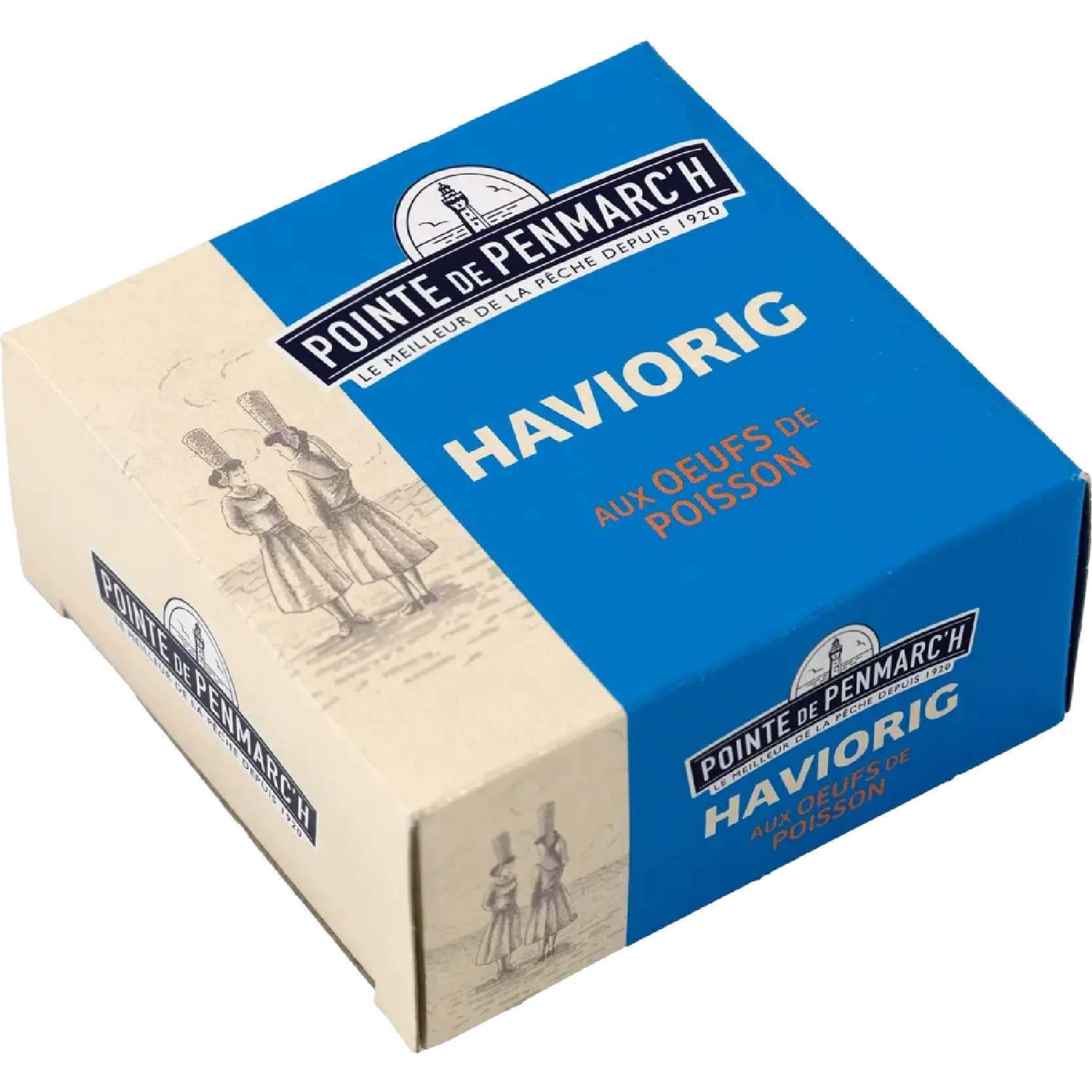 Haviorig with Fish Roe from Brittany – Pointe de Penmarc’h, 80g gourmet delicacy in artisanal packaging, premium seafood product.