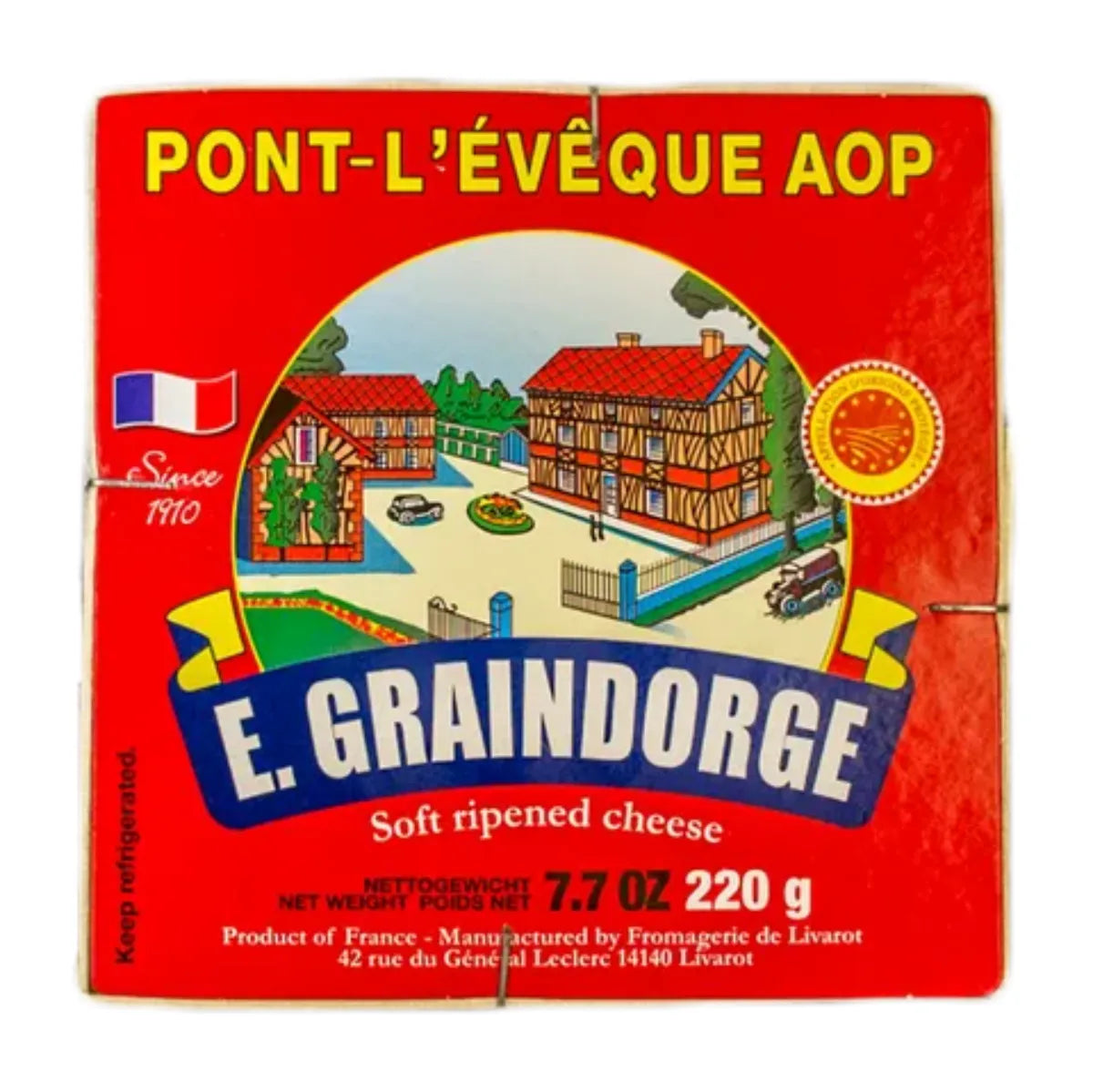 Pont l'Evêque AOP E.Graindorge  Farm, 220g.