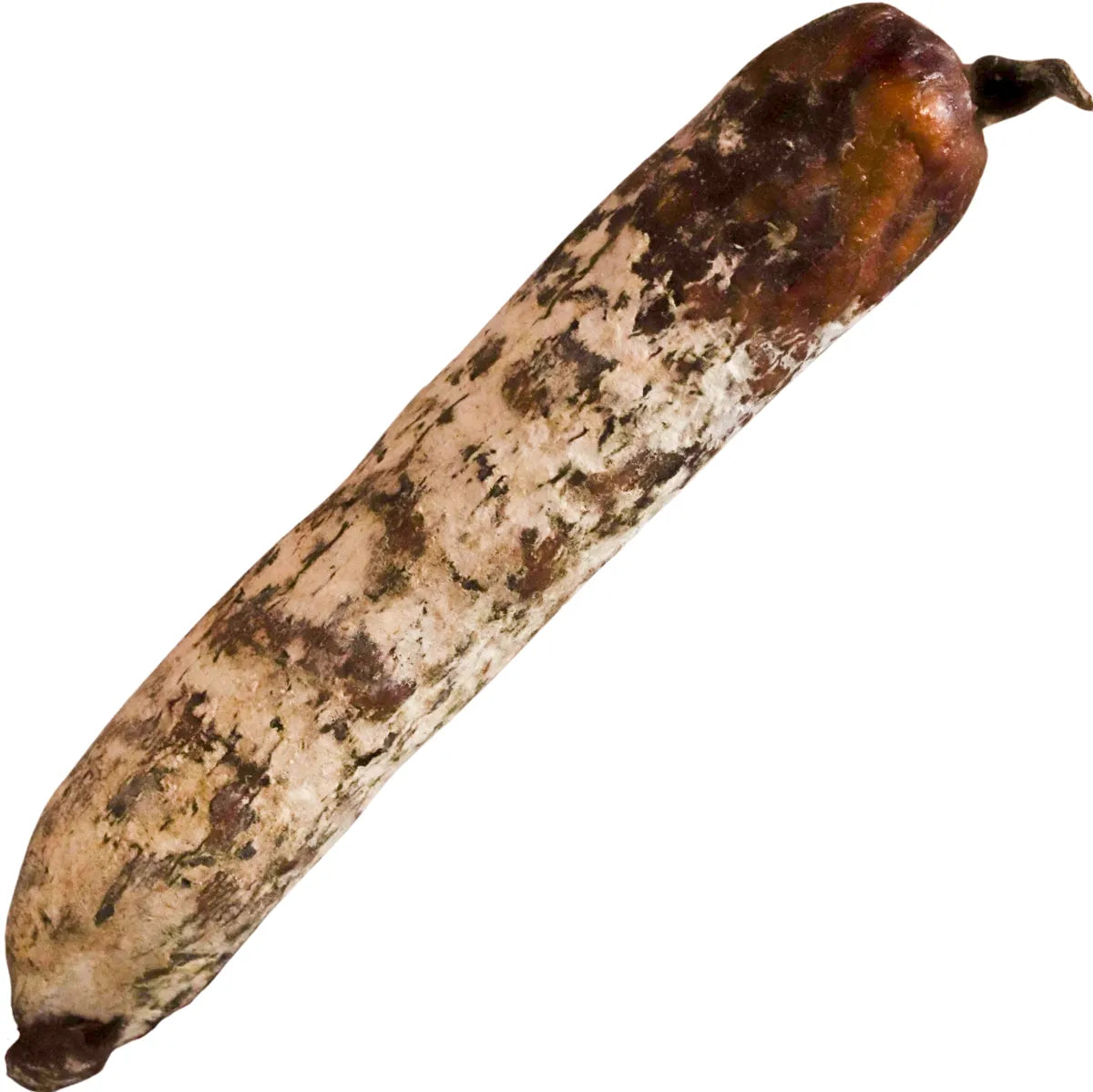 Whole dry-cured Corsican pork cushion – traditional charcuterie with firm texture and rustic flavor, ideal for slicing and gourmet presentation.