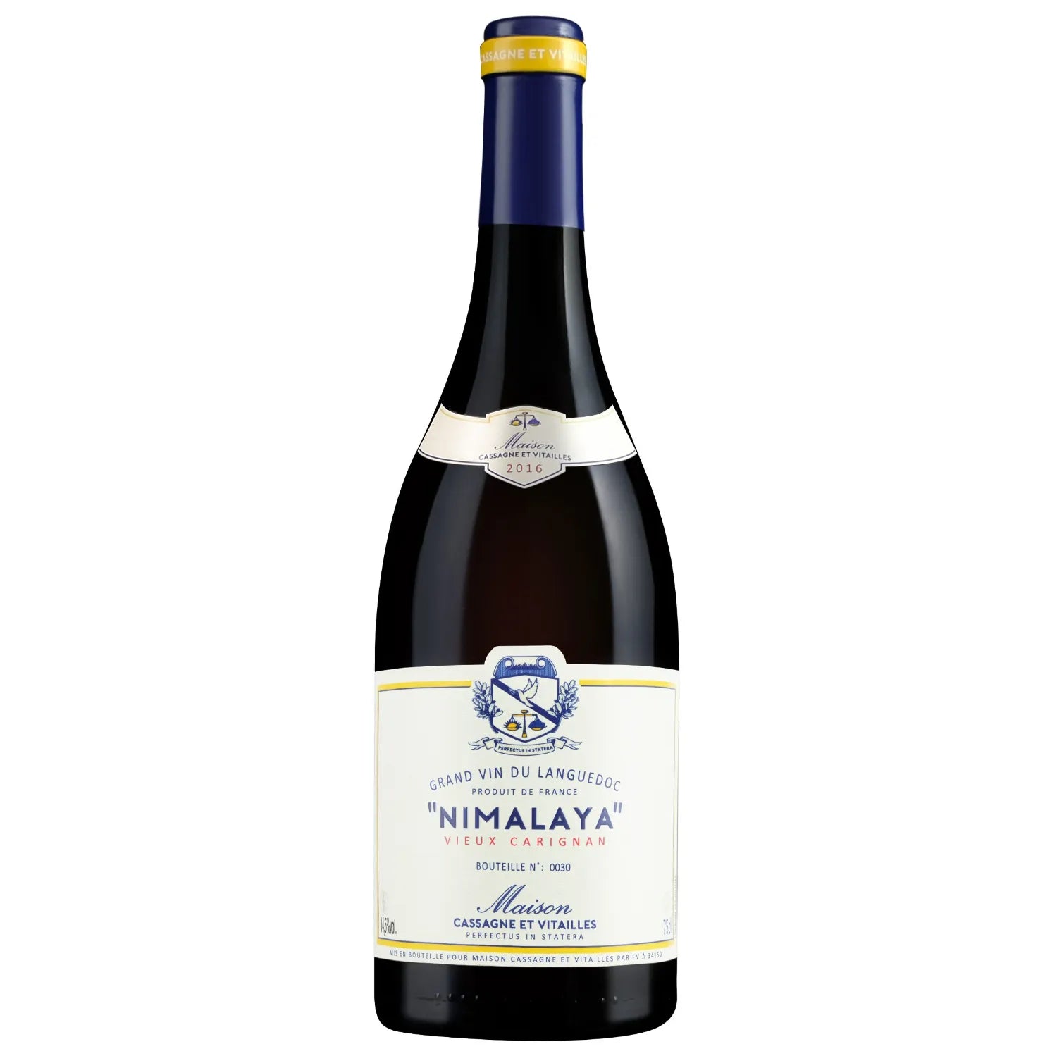 Discover the 2020 Nimalaya from Domaine Cassagne et Vitailles, a sophisticated IGP Périgord red wine made from 100% Carignan. This elegant and full-bodied wine features aromas of small red fruits, violets, licorice, and sweet spices. With 14% alcohol, it pairs perfectly with grilled meats and aged cheeses. Contains sulfites.