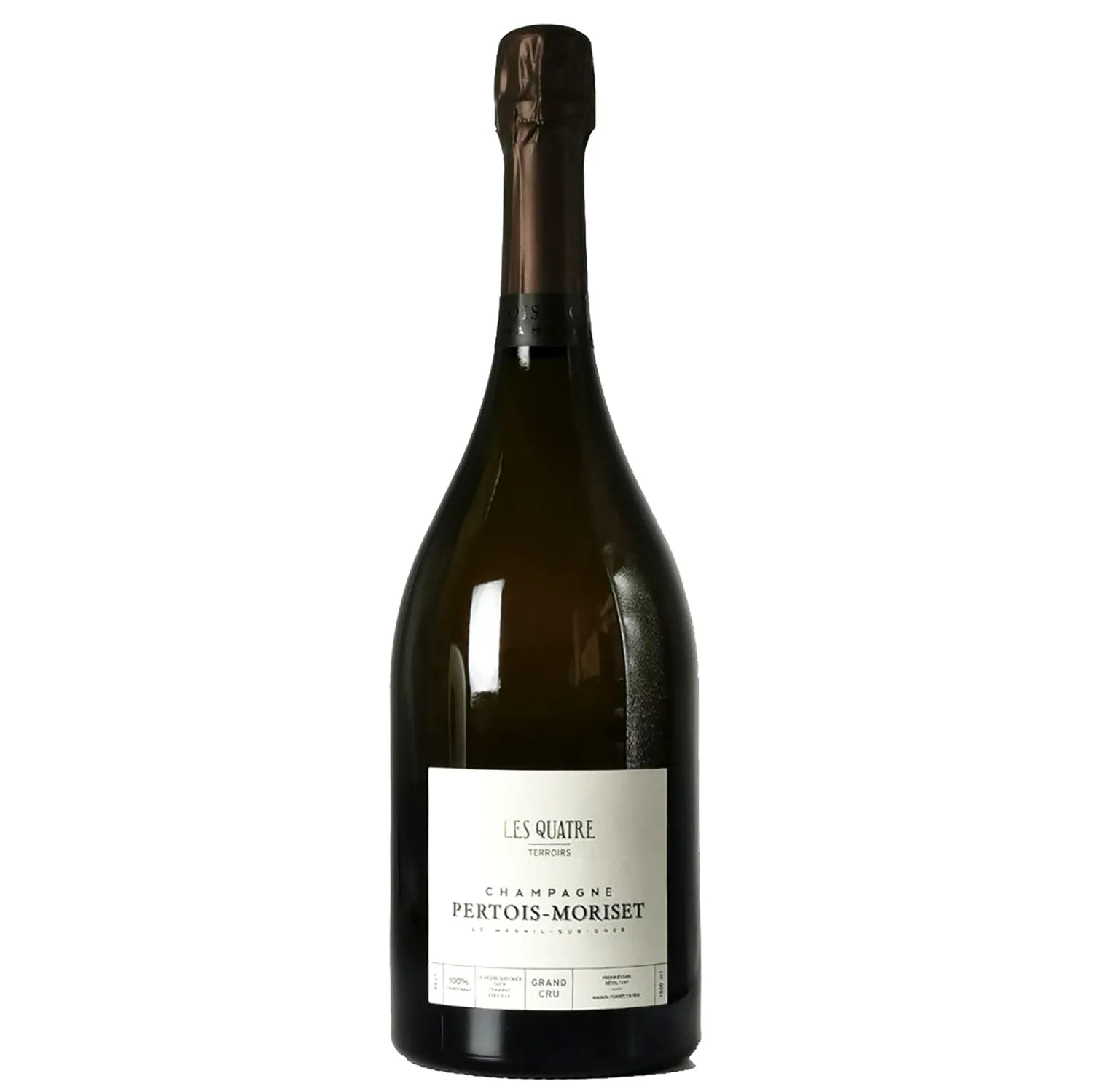 Les Quatre Terroirs from Champagne Pertois-Moriset is an exquisite Blanc de Blancs champagne crafted exclusively from Chardonnay grapes sourced from Grand Cru villages in the Côte des Blancs, including Chouilly, Cramant, Oger, and Le Mesnil-sur-Oger. This wine epitomizes the elegance and complexity characteristic of these prestigious terroirs.