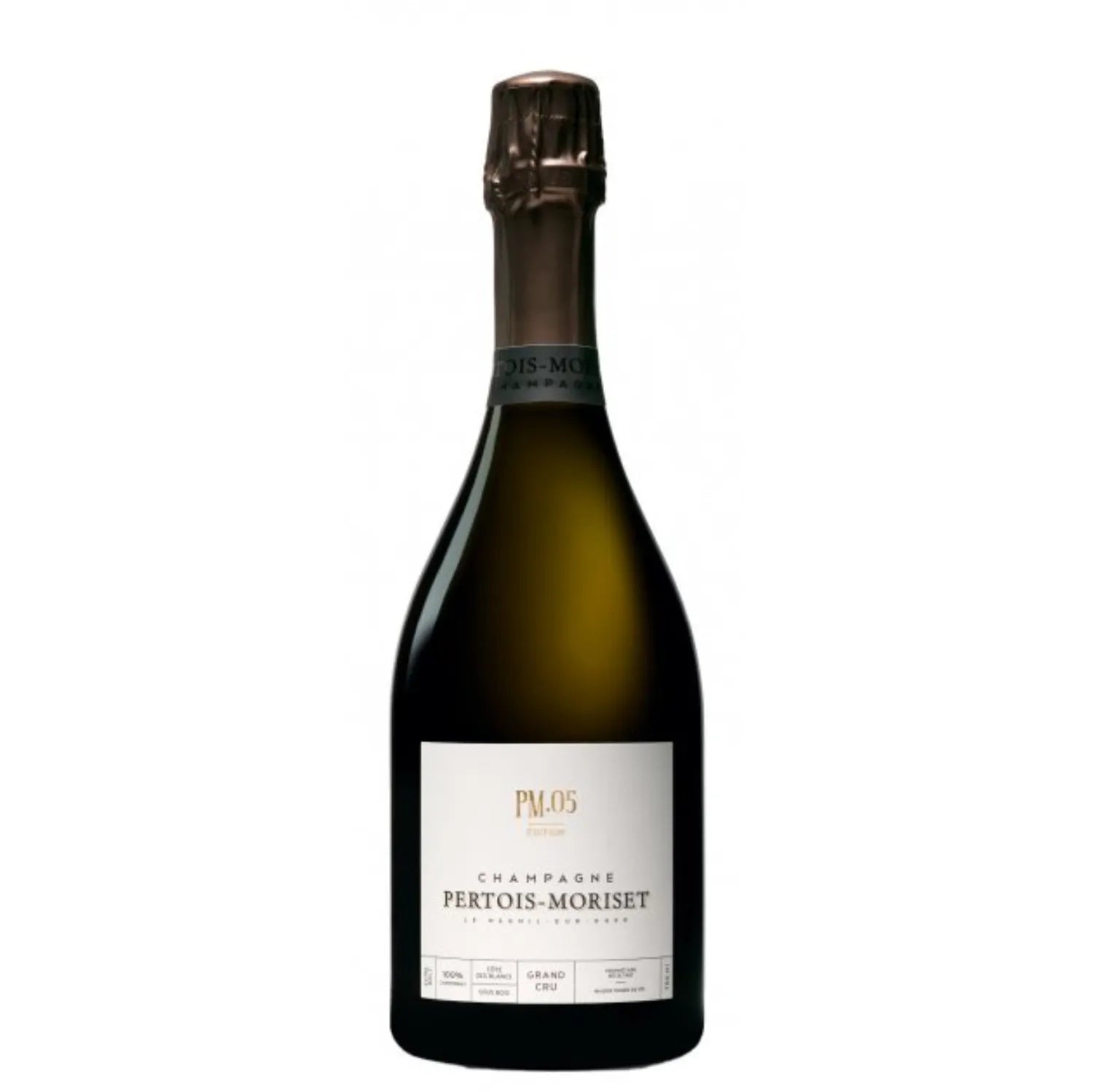 The PM.04 from Champagne Pertois-Moriset is an exceptional Blanc de Blancs champagne made entirely from Chardonnay grapes cultivated in the prestigious Grand Cru vineyards of the Côte des Blancs region. This champagne exemplifies the winery's dedication to showcasing the pure expression of their high-quality terroirs.