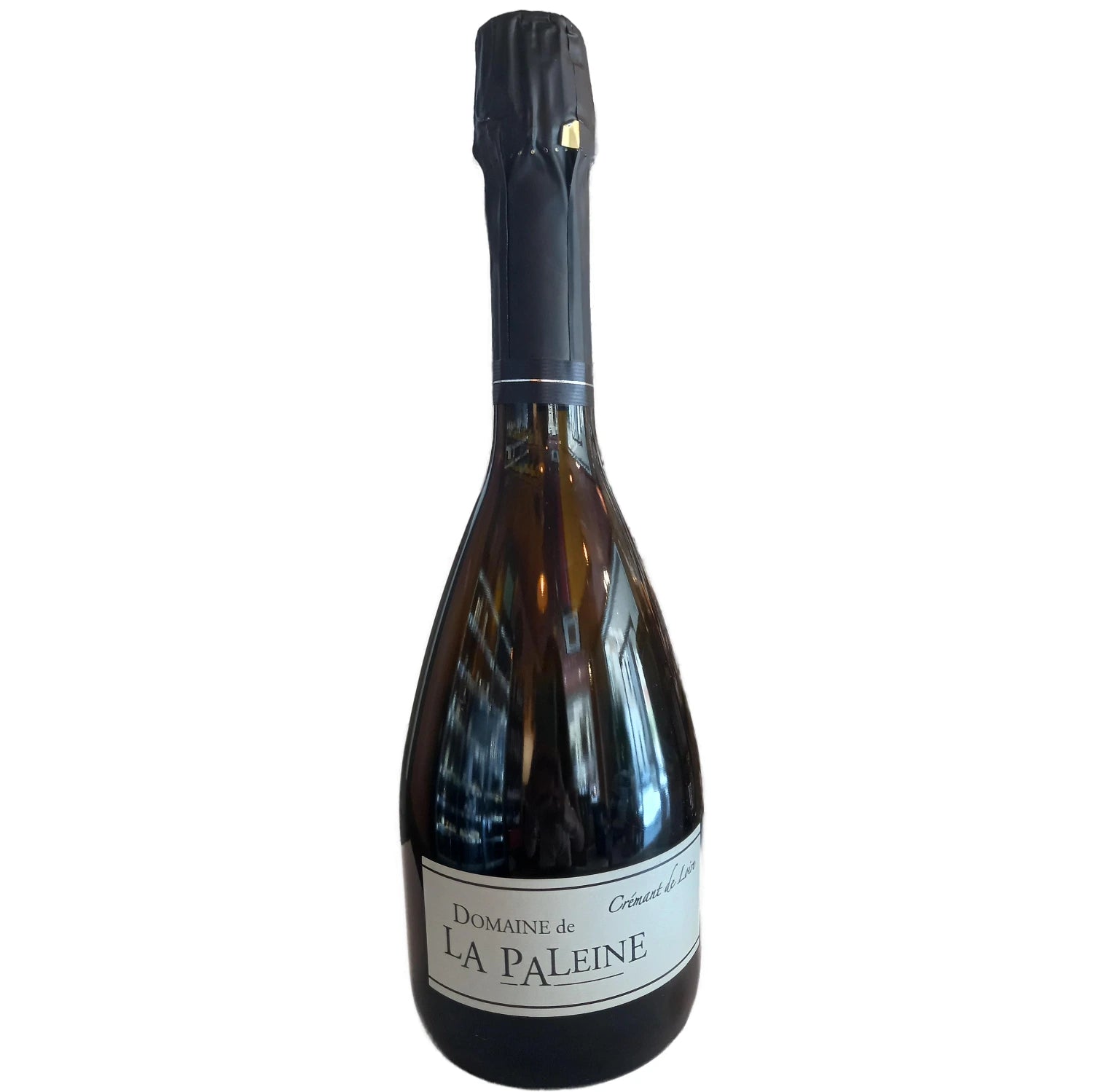 Pale yellow Crémant, showcasing fine bubbles rising in delicate streams. The sparkling wine glistens in soft light, hinting at its Chenin grape origin.