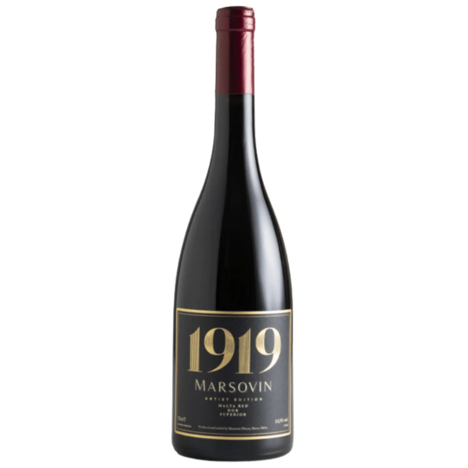 The 1919 Red 2023 from Marsovin is a premium blend of Ġellewża and Merlot, epitomizing the DOK Malta Superior classification's commitment to quality. This wine is presented in a 0.75L bottle and is part of the 1919 range, which features unique labels designed by Maltese artist Sarah Calleja, inspired by the Marsovin vineyards.