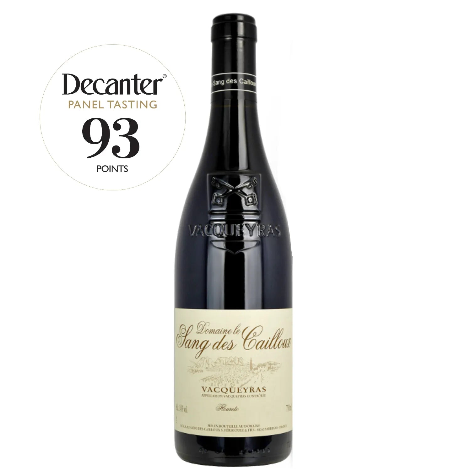 Experience the exquisite blend of tradition and innovation with the 2019 Vacqueyras Rouge "Floureto" from Domaine Le Sang des Cailloux. This biodynamic-certified wine is a harmonious mix of 70% Grenache, 20% Syrah, and 10% Mourvèdre & Cinsault, sourced from 35-40-year-old vines planted on clay and limestone soils enriched with galets roulés.