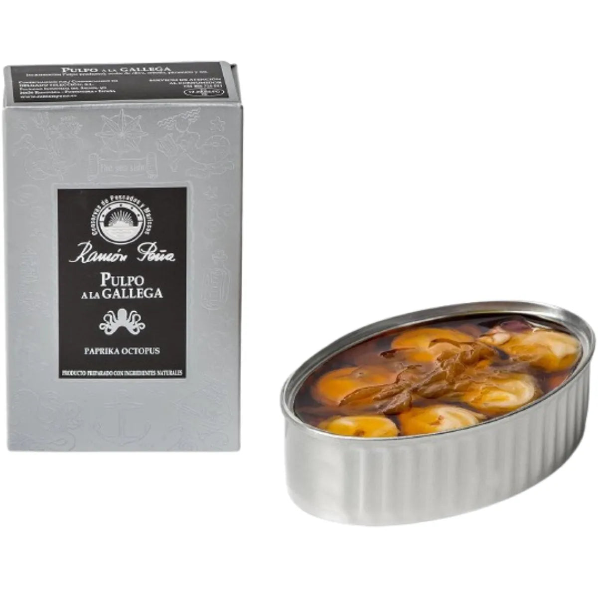 Tender octopus prepared the traditional Galician way, enhanced with a smoky paprika sauce and premium olive oil. A true taste of coastal Spain, ready to enjoy as a refined tapa or gourmet seafood dish.