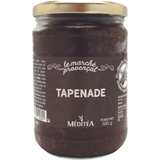 Jar of Black Tapenade Méditéa 500g, rich spread made from black olives, Mediterranean appetizer with smooth and savory texture.