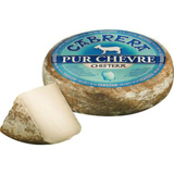 Cabrera Pure Pyrenean Goat Cheese wheel, traditional artisanal goat’s milk cheese from the Pyrenees with a firm yet creamy texture and natural rind.