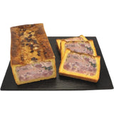 Caterer’s Pâté en Croûte Maison Bolard, traditional French pâté baked in golden pastry crust, gourmet charcuterie specialty ready to slice.