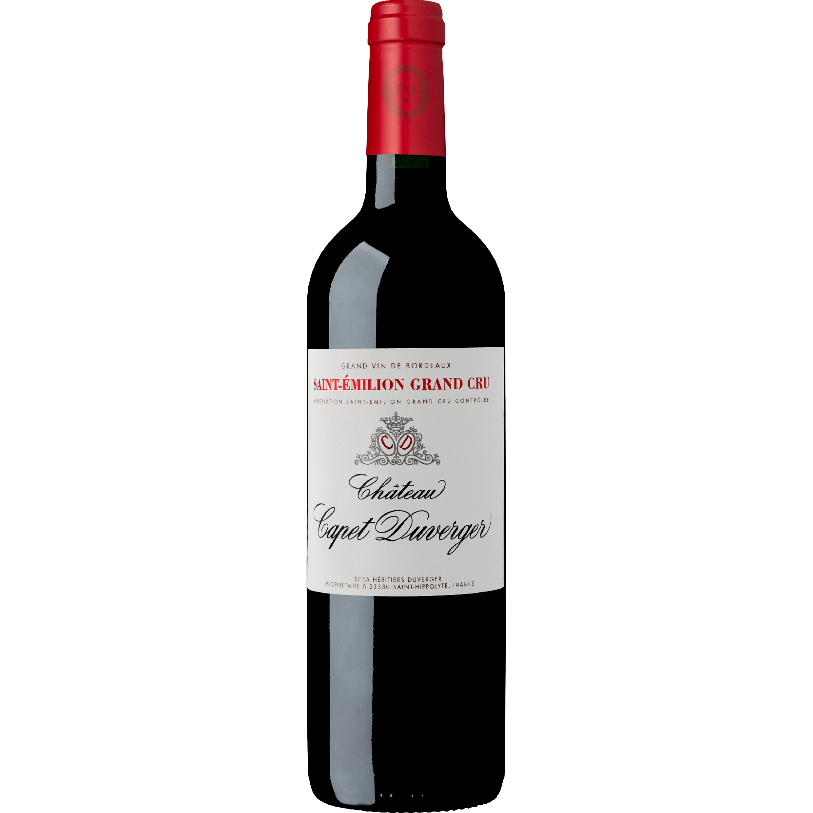 Château Capet Duverger 2020 Saint-Émilion Grand Cru bottle – elegant red wine with refined structure and rich fruit aromas
