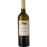 Bottle of Château Camplazens “La Réserve” White 2024 – IGP Coteaux de Narbonne, blend of Bourboulenc, Grenache Blanc, Roussanne, and Viognier, with peach, white flowers, and Mediterranean herb aromas.