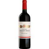 Château Croizet-Bages 2015 Pauillac Bordeaux red wine bottle featuring deep ruby color, offering complex notes of blackcurrant, leafy herbs, and truffle with classic cedar and pencil lead characteristics. Fifth growth classified Bordeaux with aging potential of 10-15 years. Château Croizet-Bages 2016, grand vin rouge de Pauillac Bordeaux présentant une robe rubis profonde, offrant des notes complexes de cassis, d'herbes fraîches et de truffe avec des caractéristiques classiques de cèdre et de mine de crayon