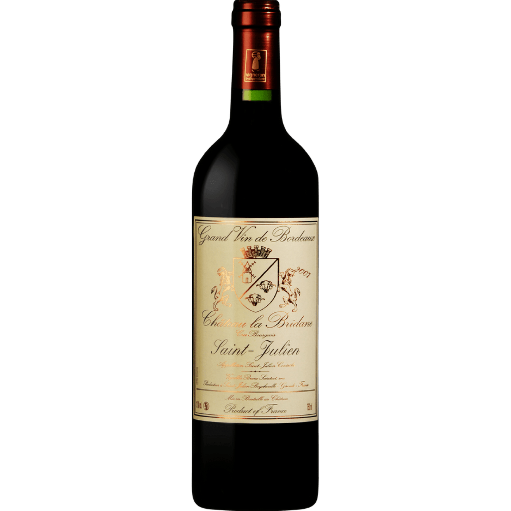 Château La Bridane Saint-Julien – elegant Bordeaux red with aromas of blackcurrant, plum, and cedar. Balanced structure and long, refined finish.