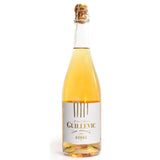 A bottle of Cidre Guillevic de Sorre, a premium sweet golden cider from Brittany, France. Produced by the renowned SORRE winery, this cider is crafted from carefully selected organic apples. With an alcohol content of 3%, it offers a delightful taste experience. Perfect for pairing with desserts, fruit salads, and light cheeses, this non-vintage cider is a testament to the rich cider-making tradition of the Brittany region.