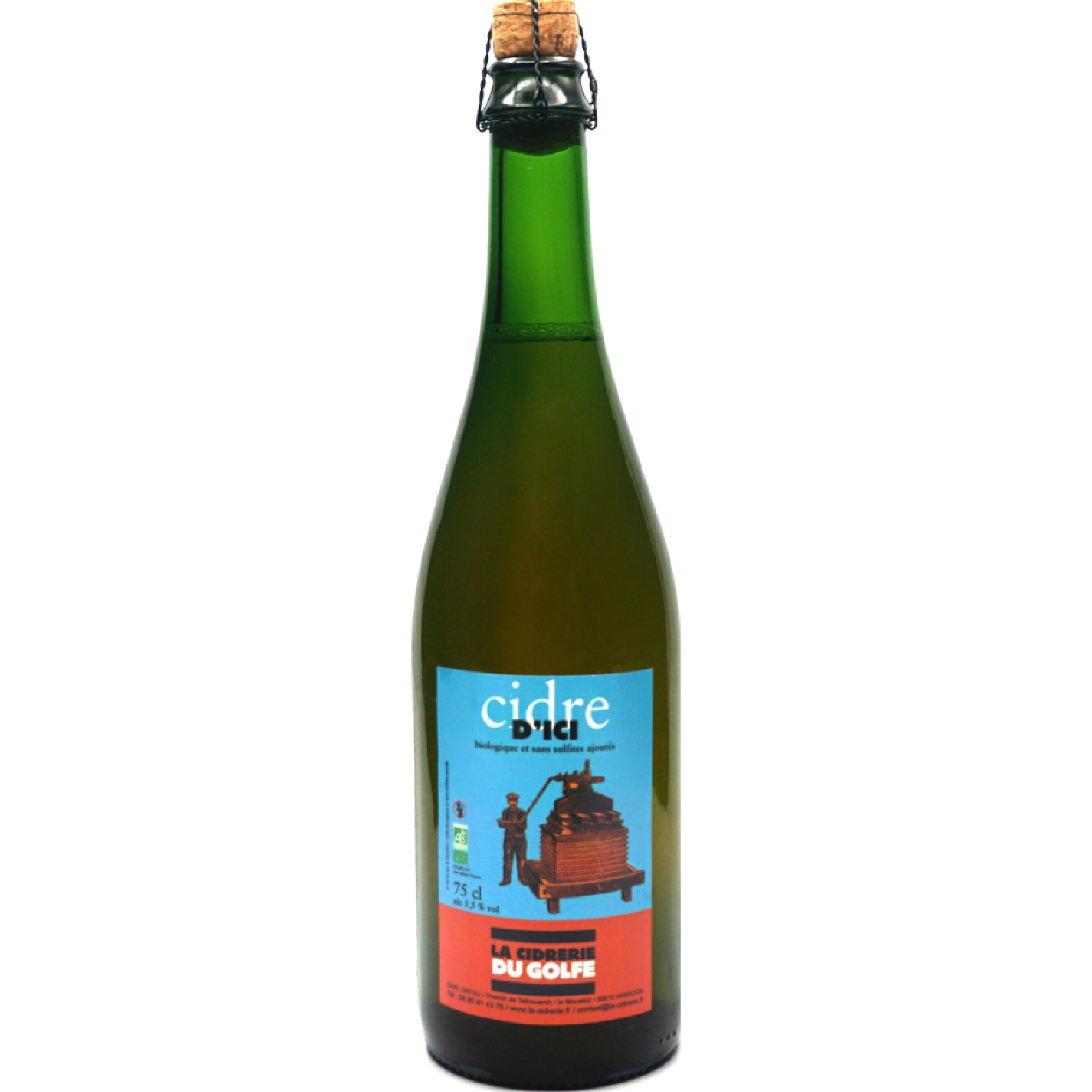Cidre d’Ici by La Cidrerie du Golfe, authentic Breton artisanal cider with crisp apple aromas, fine natural bubbles, coastal freshness, and traditional craftsmanship.