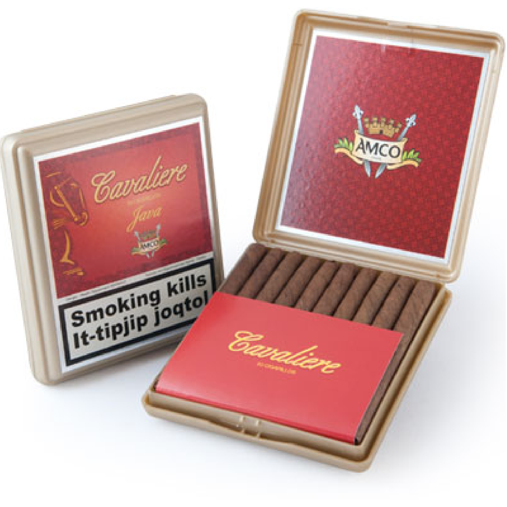 Pack of 20 Cavaliere Cherry cigarillos, compact cigars with sweet cherry flavor and elegant packaging presentation.