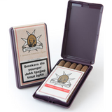 Pack of 5 Jean De La Valette Sumatra Senorita cigars, small premium cigars with earthy tobacco notes and elegant packaging presentation.