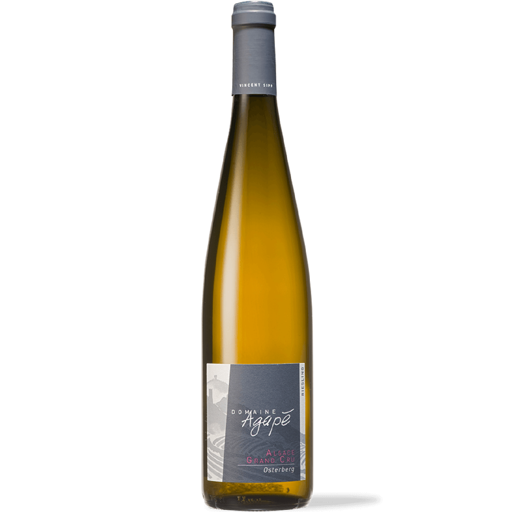 Domaine Agapé Riesling Grand Cru Osterberg, premium Alsace white wine with vibrant citrus aromas, flinty minerality, and elegant Grand Cru character.