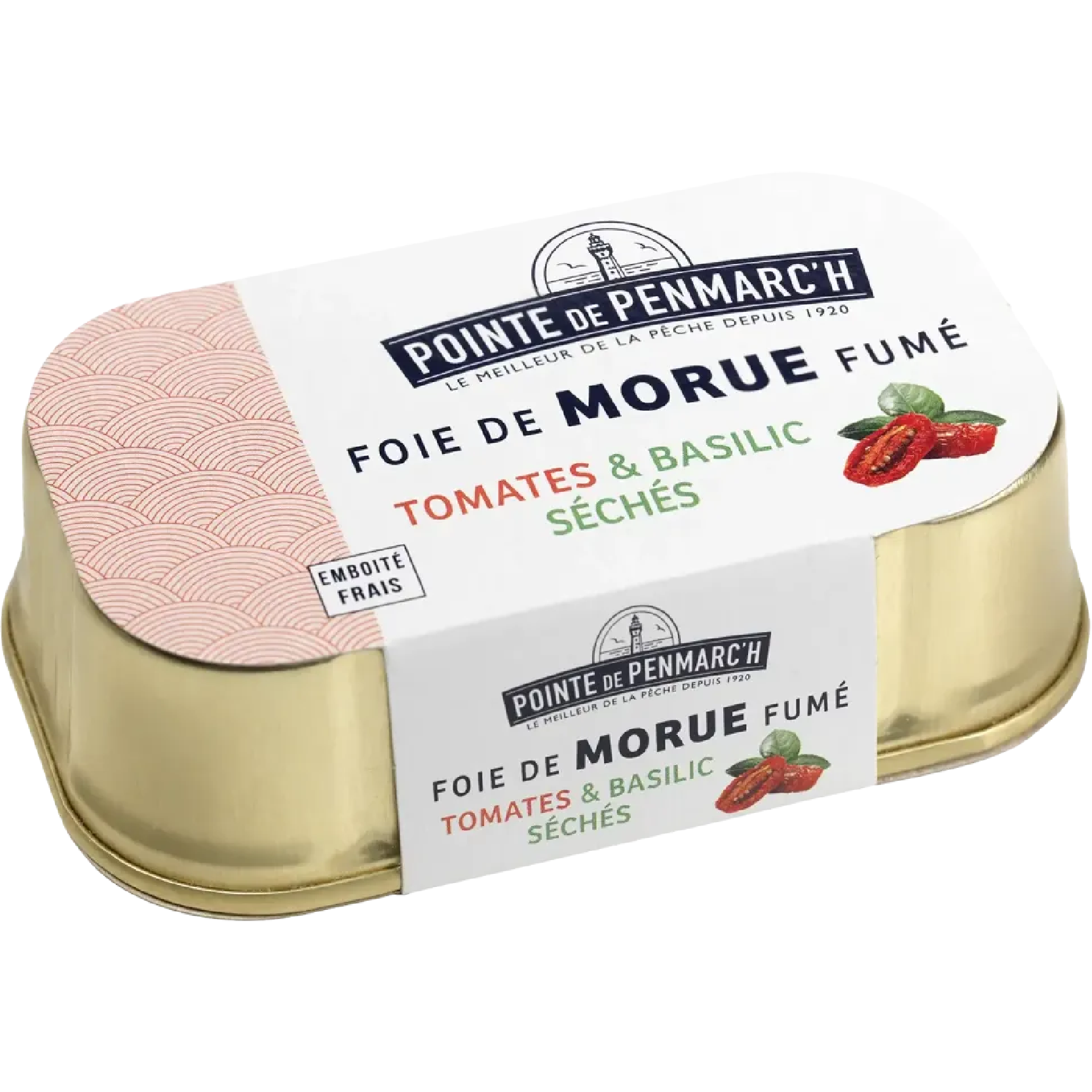 Smoked cod liver with sun-dried tomatoes and basil from Iceland — a gourmet delicacy offering rich flavor, smooth texture, and Mediterranean notes.