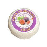 Lightly sweet fresh goat cheese with fig jam, offering a creamy texture and fruity flavor perfect for gourmet breaks.