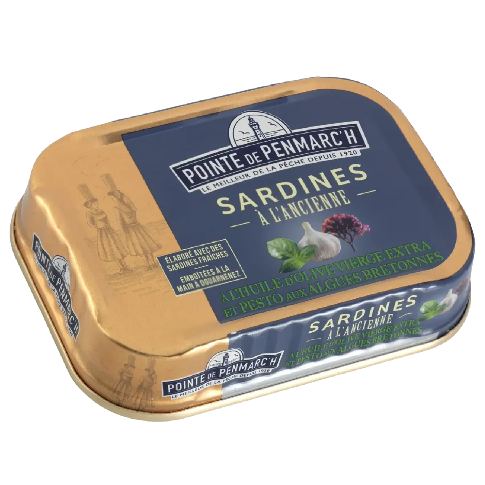 The sunny flavours of basil, olive oil and Parmesan, combined with the iodised notes of cooked Brittany seaweed, give a very special character to this delicious sardine recipe.