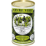 Jar of Madagascar Green Pepper Moulin 100g, premium green peppercorns from Madagascar with fresh aroma and mild spicy flavor.
