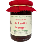 Jar of Mixed Red Berry Jam Domaine de Baudry 370g, authentic French mixed berry preserve with rich fruity flavor and smooth texture.