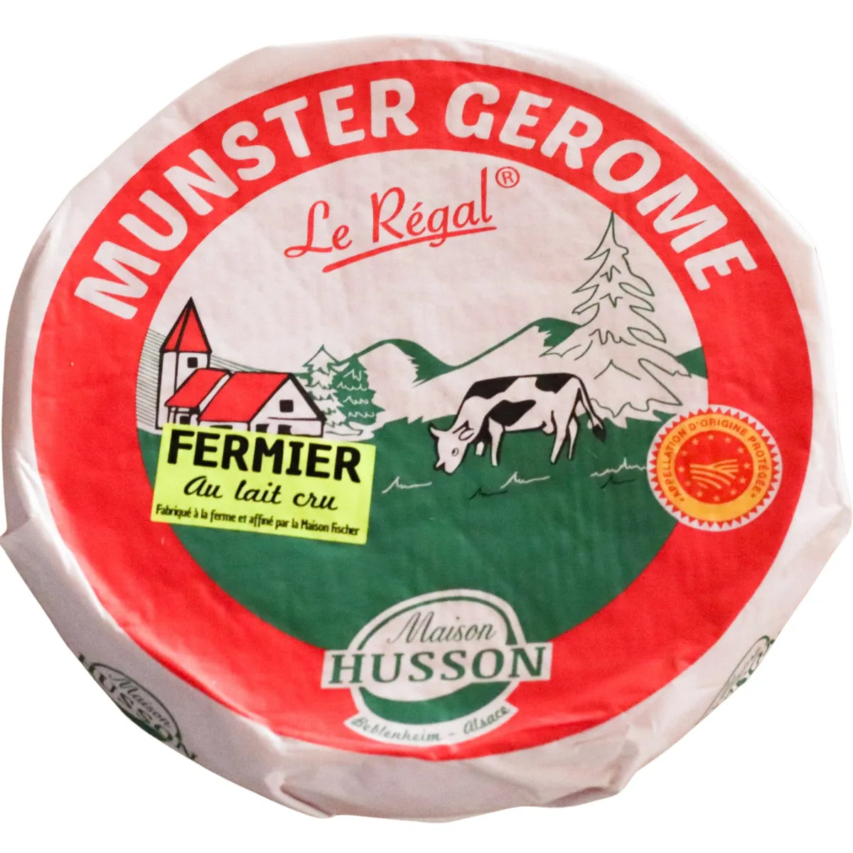 Munster AOP Fermier: rich, creamy raw cow’s milk cheese with a fragrant washed rind. Bold flavor perfect for cheese boards or pairing with Alsace white wines.