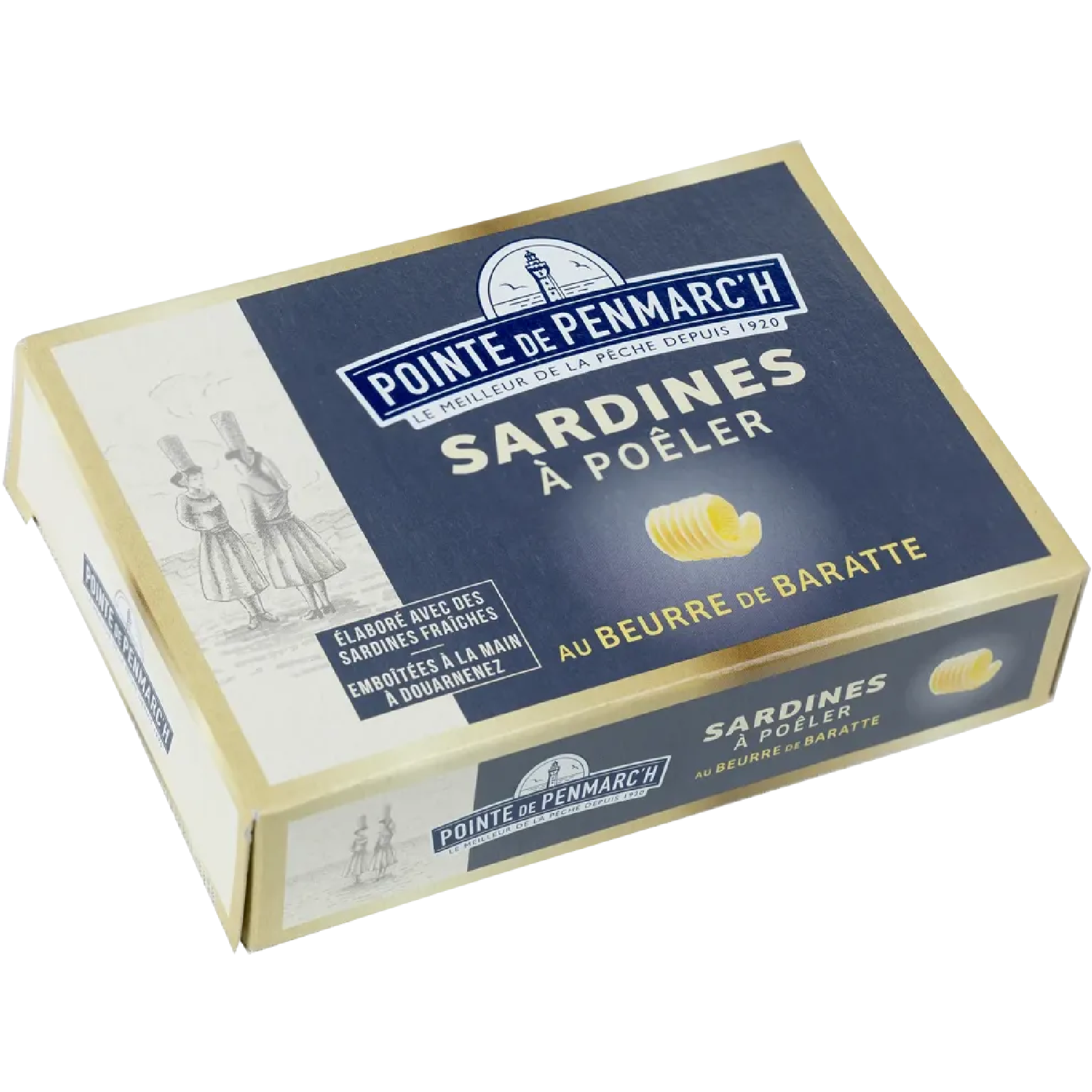 Traditional pan-fried sardines in artisanal churned butter – rich, buttery flavor and tender texture, gourmet seafood delicacy.