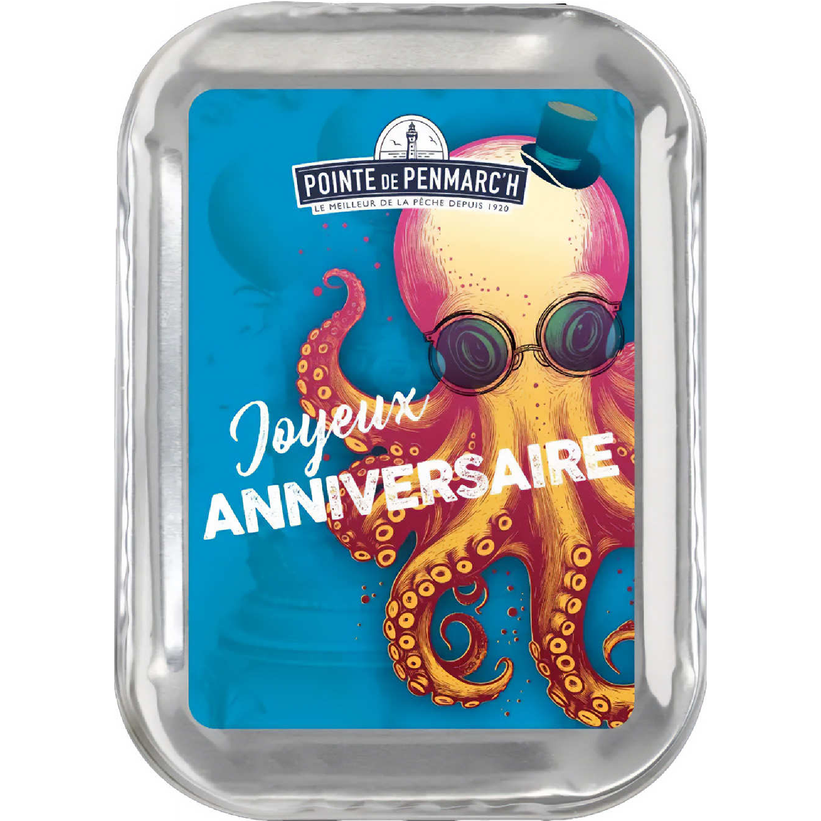 Old-fashioned sardines “Joyeux Anniversaire” – tender, flavorful, and hand-prepared in Brittany, perfect for a gourmet gift or special treat.