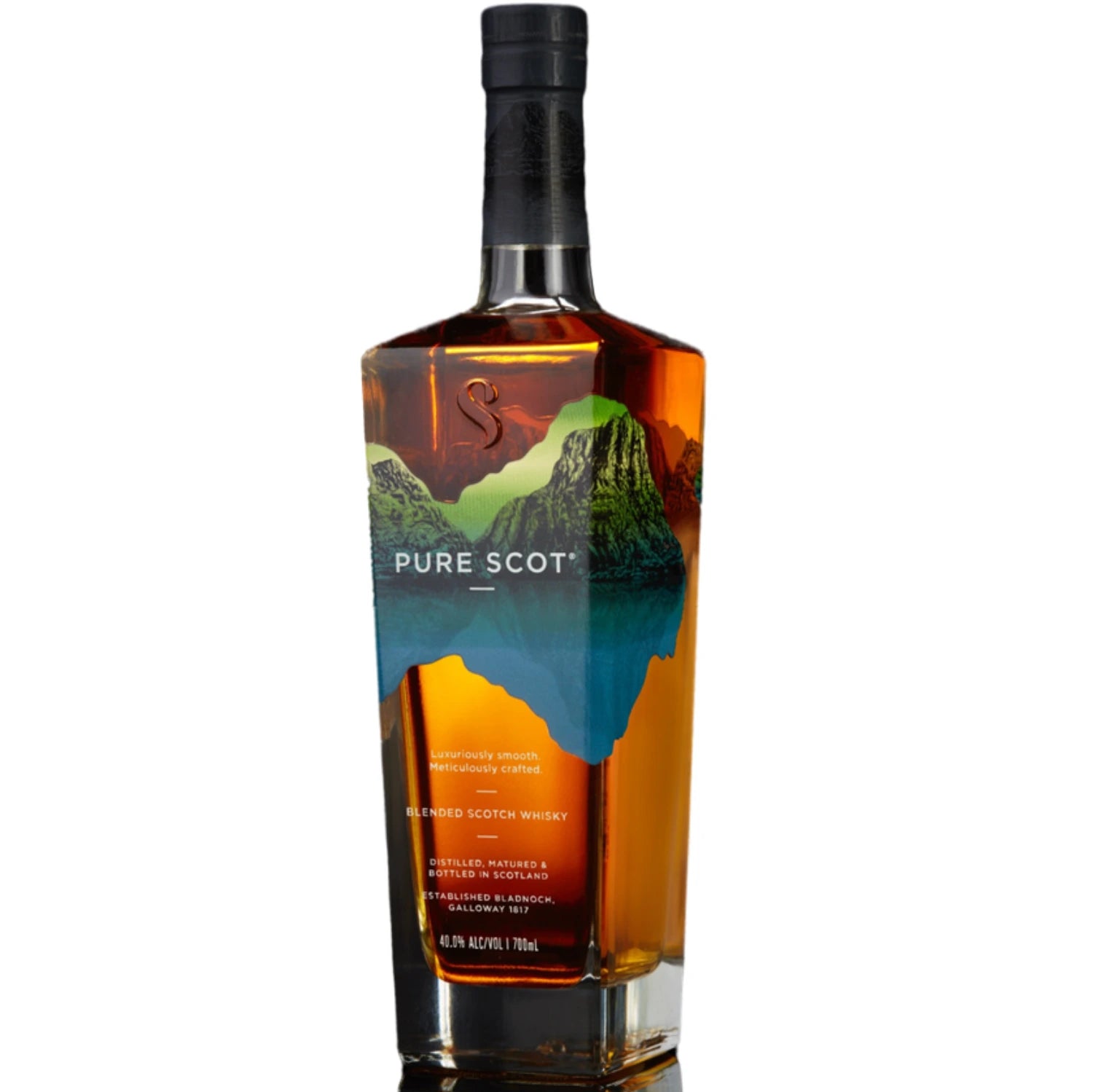 Bladnoch Single Malt is blended with whiskies from Speyside, the Highlands, and Islay to create Pure Scot, which features a crisp, smooth, and modern flavor profile. This blend serves as an excellent foundation for any whisky cocktail or can be enjoyed neat.