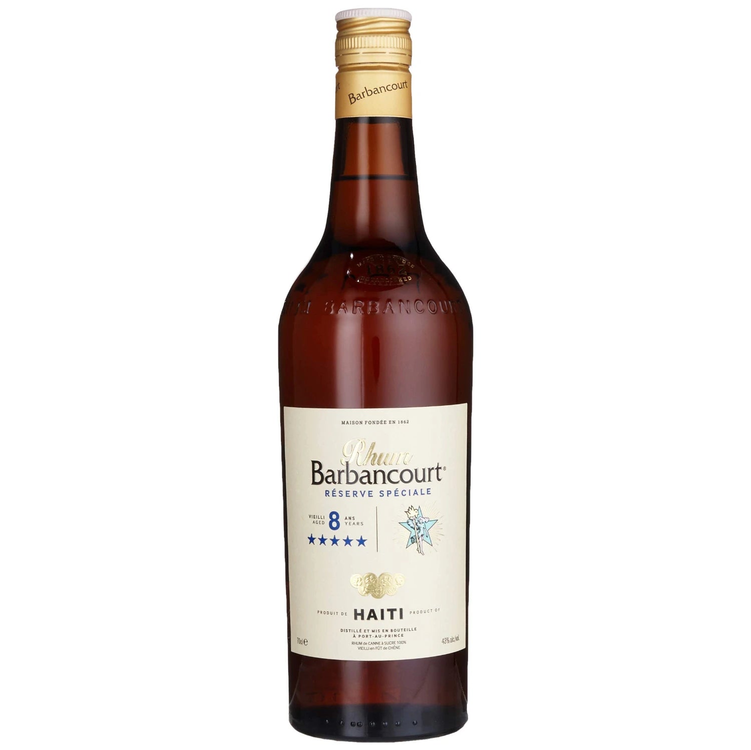 Aged for 8 years in French Limousin oak barrels, this special reserve is produced from pure sugar cane juice, following a centuries-old tradition that grew from the French methods of creating cognac. It is unparalleled in quality and taste, often awarded in international competition.