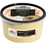 Jar of Summer Truffle Hummus Sud’N’Sol 450g, creamy chickpea spread infused with delicate summer truffle flavor, gourmet appetizer product.