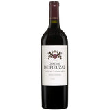 A bottle of Grand Cru Classé de Graves - Château de Fieuzal 2019, a premium Bordeaux wine from the Pessac-Léognan appellation, known for its floral and citrus notes, mineral finish, and sustainable viticulture practices.