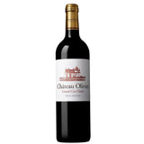 A bottle of Grand Cru Classé - Château Olivier 2015, a premium Bordeaux wine from the Pessac-Léognan appellation, known for its rich, full-bodied profile, complex bouquet of blackberries, plums, cedar, and tobacco, and sustainable viticulture practices.