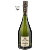 A bottle of Diebolt-Vallois Fleur de Passion 2013 Blanc de Blancs Champagne, elegantly labeled, with a golden hue. The bottle signifies the Champagne's refined flavors of biscuit, flinty freshness, and a rich honeyed finish.