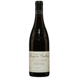 Bottle of Doucinello 2020 Vacqueyras red wine from Domaine Le Sang des Cailloux, displaying its vibrant ruby/purple color and elegant label, known for its rich aromatic profile and balanced palate.