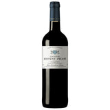 A bottle of Château Hostens-Picant, a distinguished Bordeaux wine known for its blend of Merlot and Cabernet Franc, featuring rich flavors of red and black fruits, spices, and oak, produced with sustainable practices.
